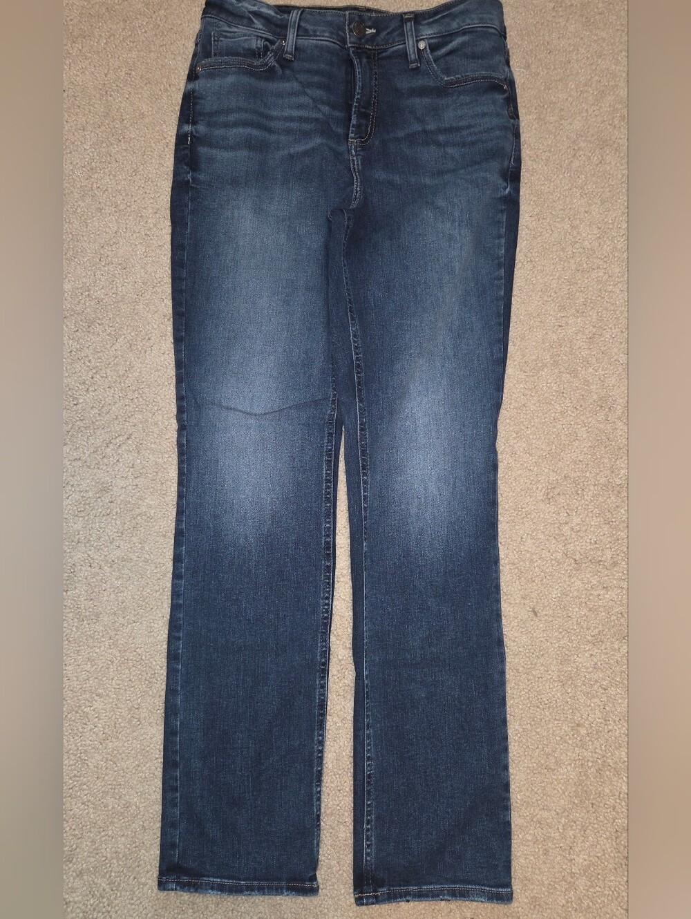Silver Jeans Co Avery High Rise Straight Curvy Fit Jeans W29 Dark Wash